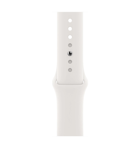 Смарт-годинник Apple Watch SE 44mm Silver Aluminum Case with White Sport Band (MYDQ2)