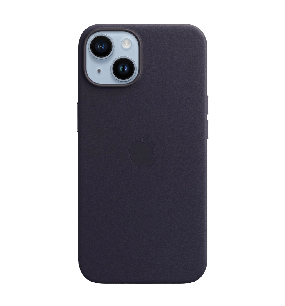 Чохол шкіряний iPhone 14 Leather Case with MagSafe Ink (MPP63)