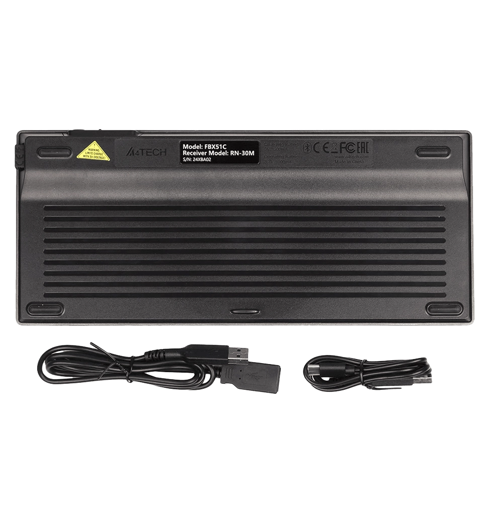 Клавіатура  A4-Tech Fstyler FBX51C бездротова, сіра