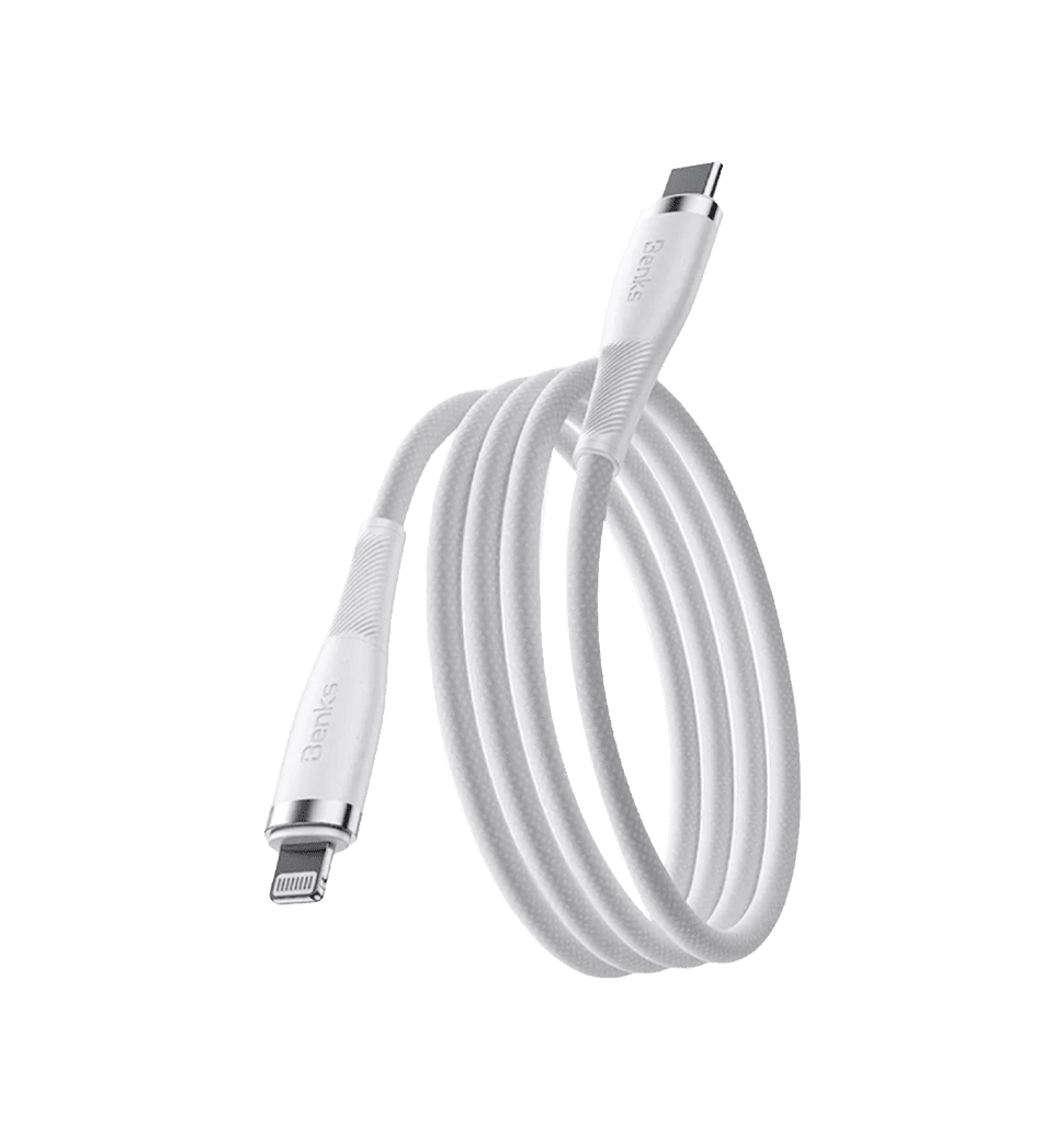 Кабель Benks D47 Type-C to Lighting White 1m (27W)