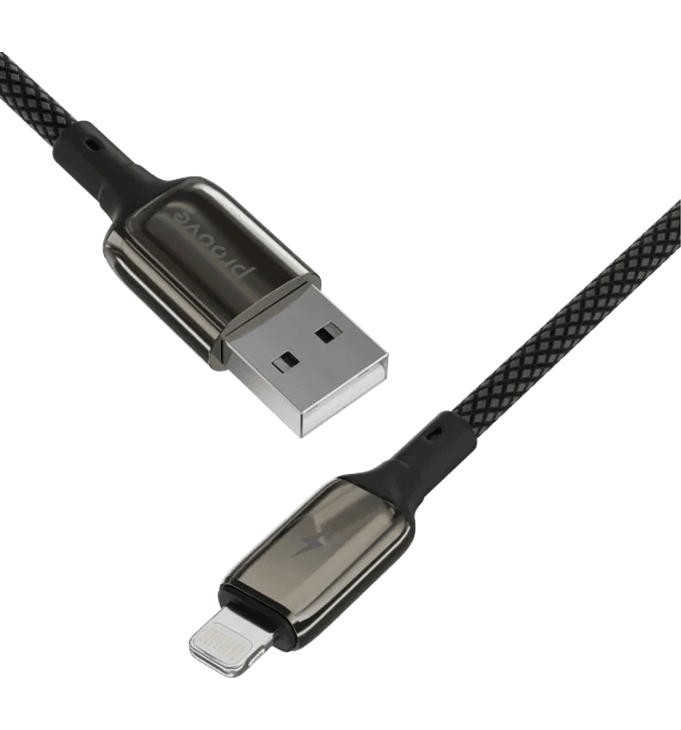 Кабель Proove Dense Metal USB to Lightning 2.4A (1m) (black)
