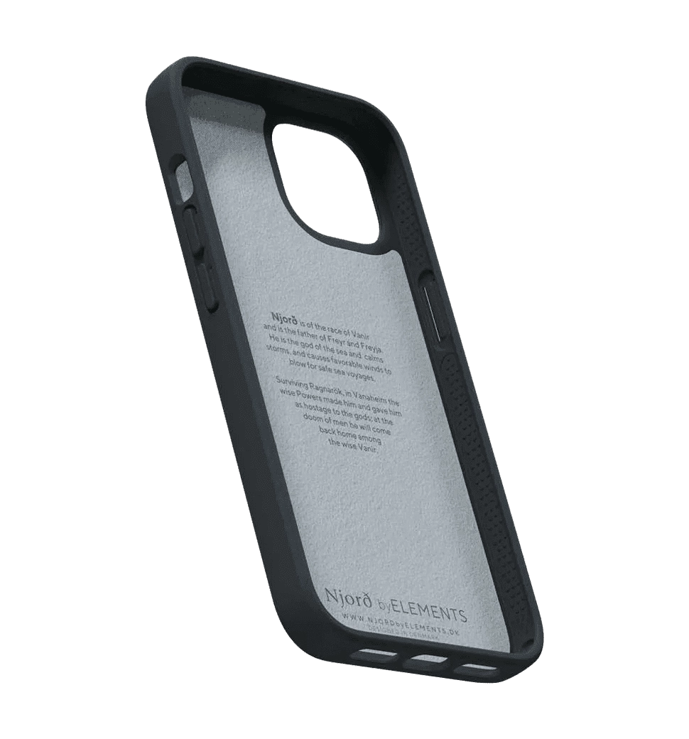 Чохол Njord Suede Comfort+ Case Black for iPhone 14 (NA41CM00)