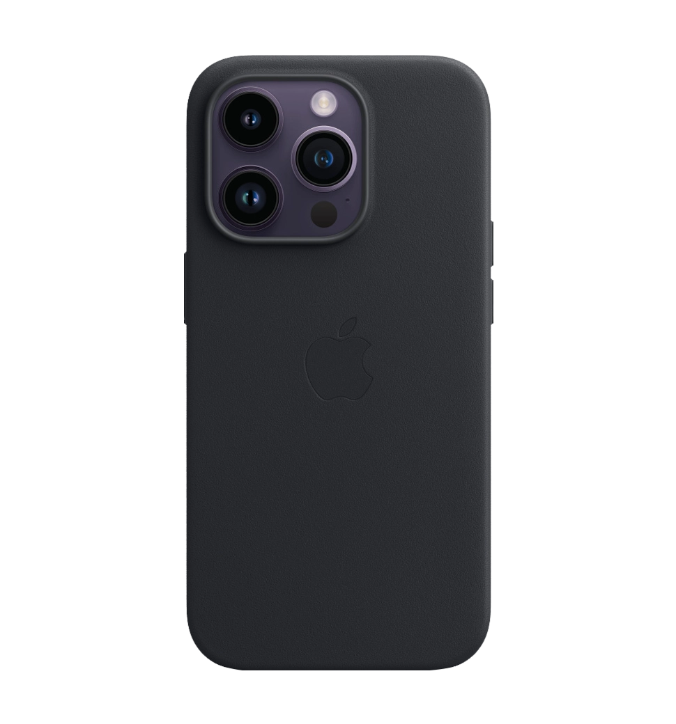 Чохол шкіряний iPhone 14 Pro Leather Case with MagSafe Midnight (MPPG3)