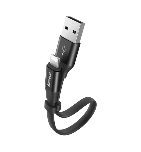 Кабель Baseus Nimble iP Portable Cable 2A 23cm (CALMBJ-B01) Black