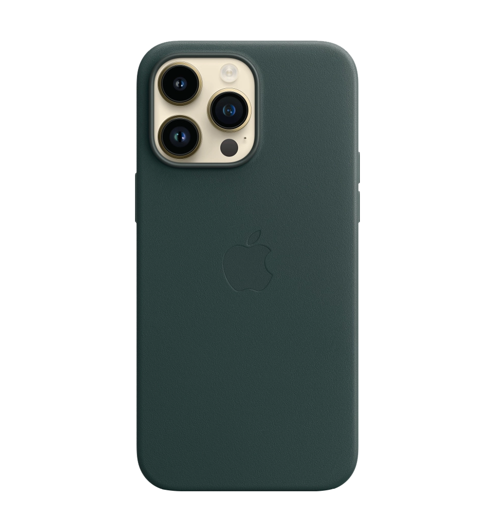 Чохол шкіряний iPhone 14 Pro Max Leather Case with MagSafe Forest Green (MPPN3)