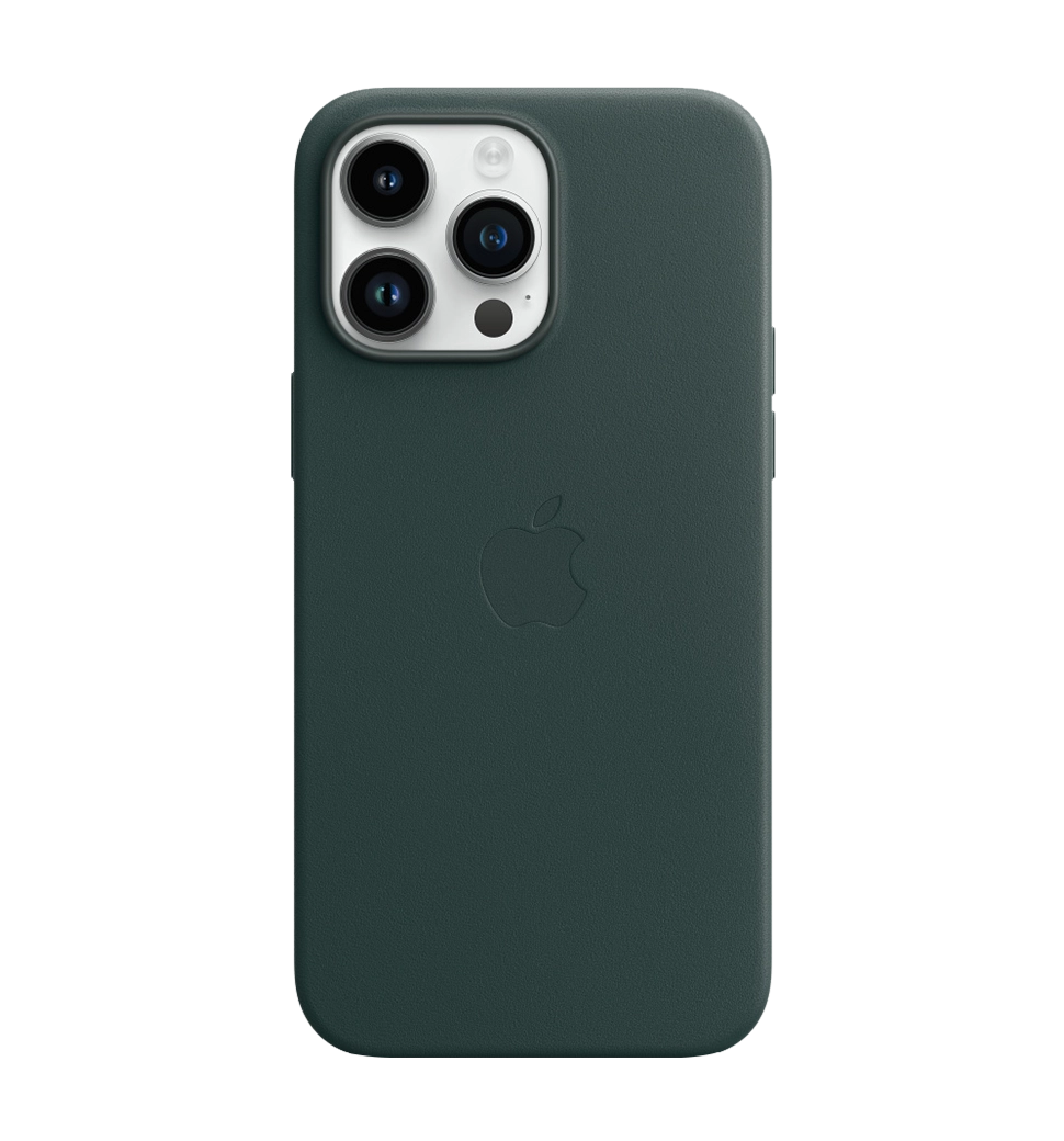 Чохол шкіряний iPhone 14 Pro Max Leather Case with MagSafe Forest Green (MPPN3)