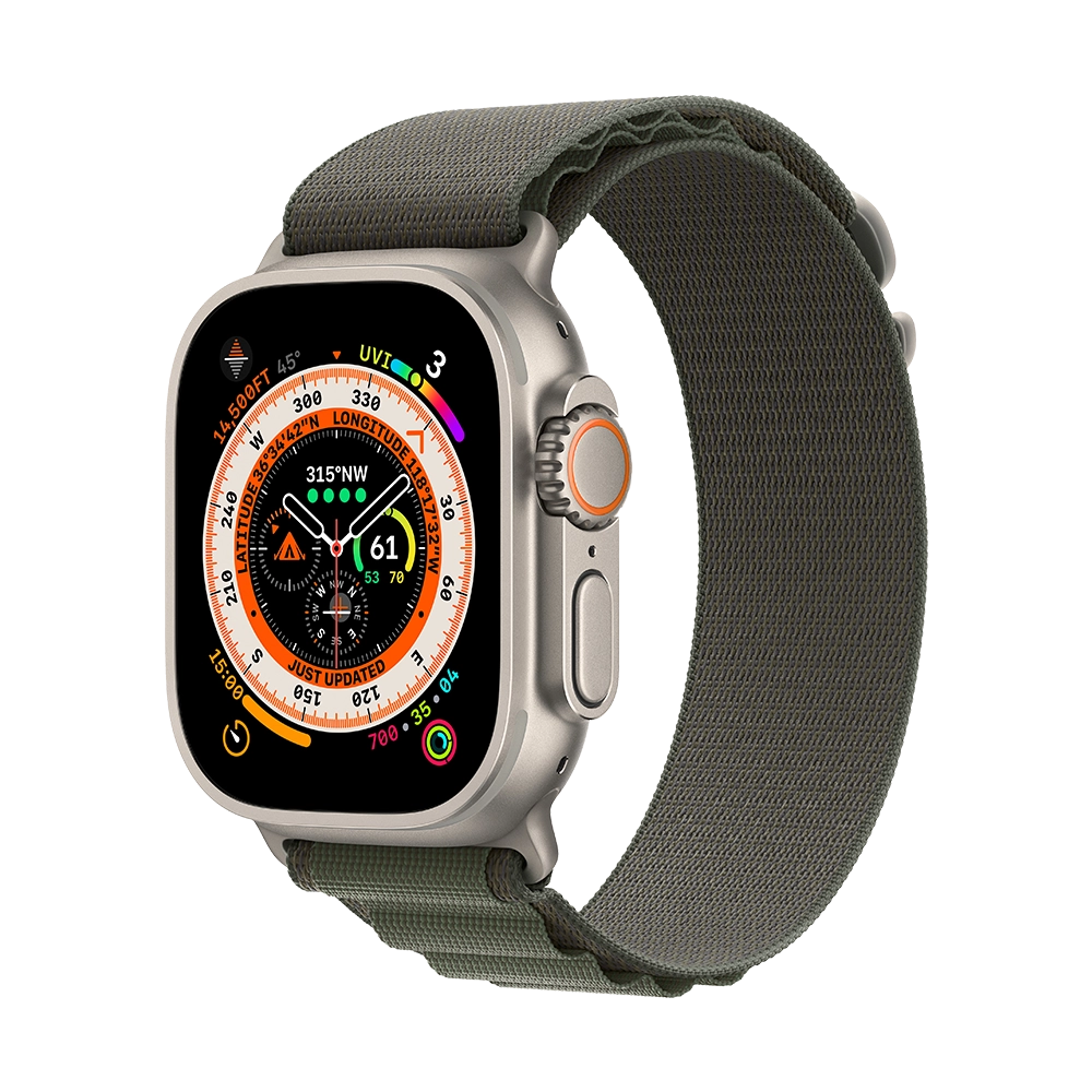 Apple Watch 49mm Ultra Titanium Case Green Alpine Loop - M (MQFN3/MQEW3) БУ