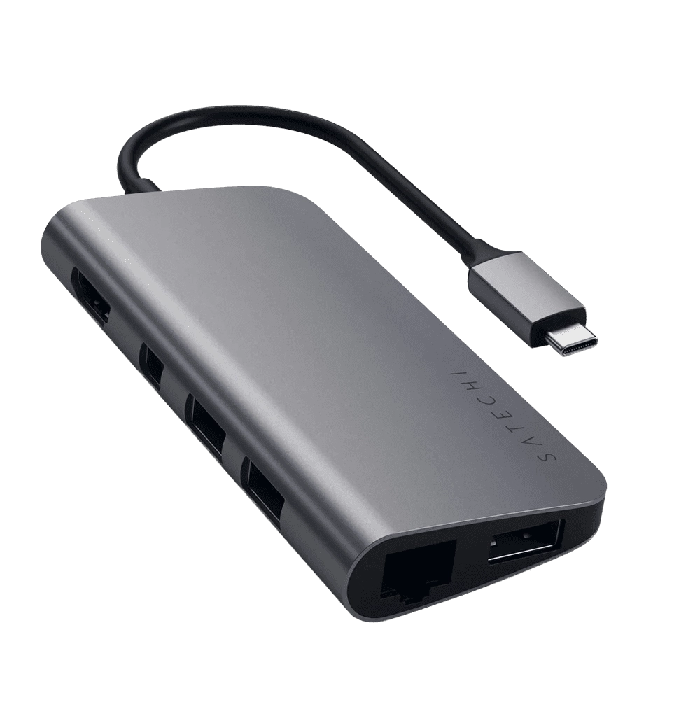 Переходник Satechi Aluminum Type-C Multimedia Adapter Space Gray (ST-TCMM8PAM)