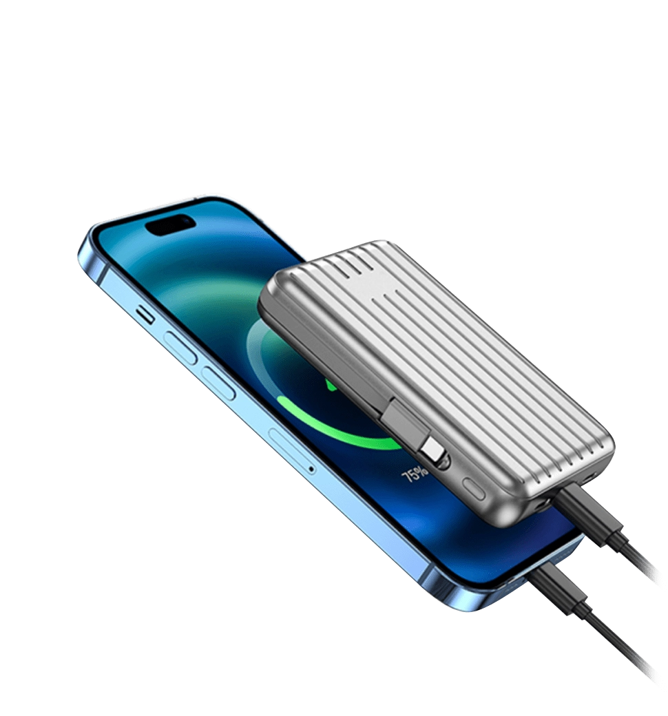 Зовнішній акумулятор Wiwu Trunk Series 10000mAh, 22,5w (PP03) Silver