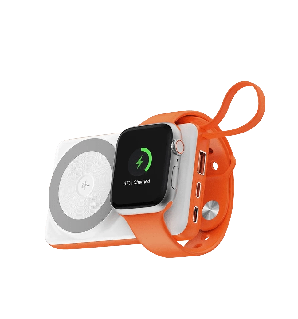 Зовнішній акумулятор Wiwu Core 2 in 1 Power Bank 10000mAh 22,5w (Wi-P007), White/Orange