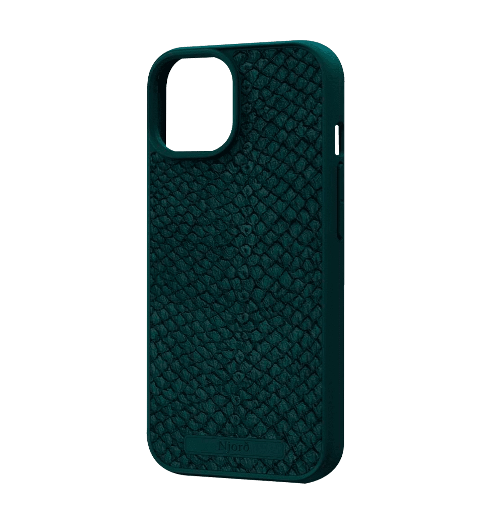 Чехол Njord Salmon Leather MagSafe Case Dark Green for iPhone 15 (NA51SL02)