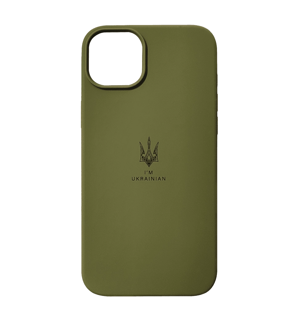 Чохол Silicon Case I'm Ukraine iPhone 14 Plus Pinery Green