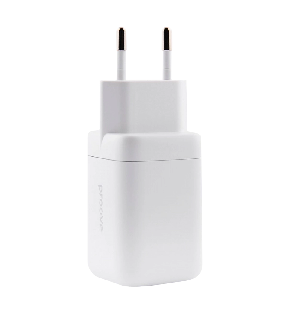 Адаптер Proove Silicone Power 40W (Type-C + Type-C) (white)