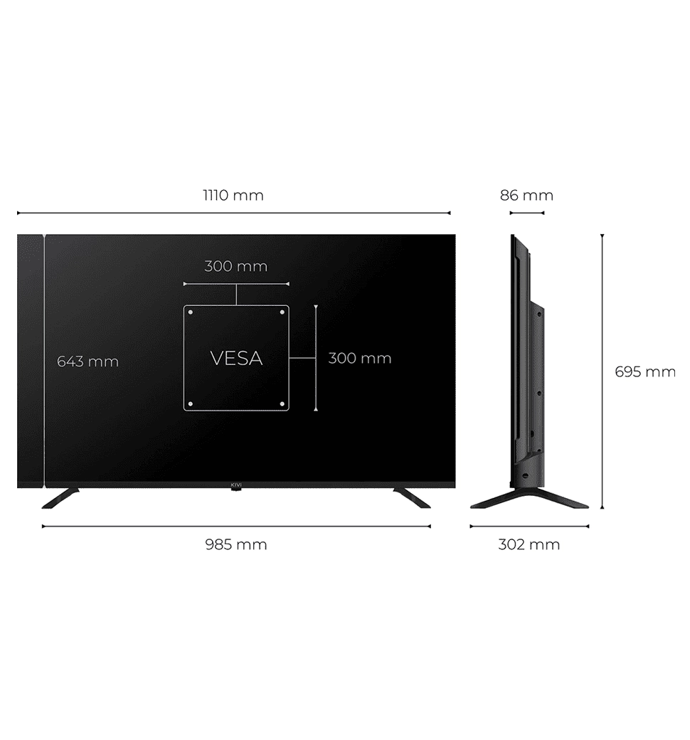 Телевизор KIVI 50", QLED, UHD, Google TV 50U820KB