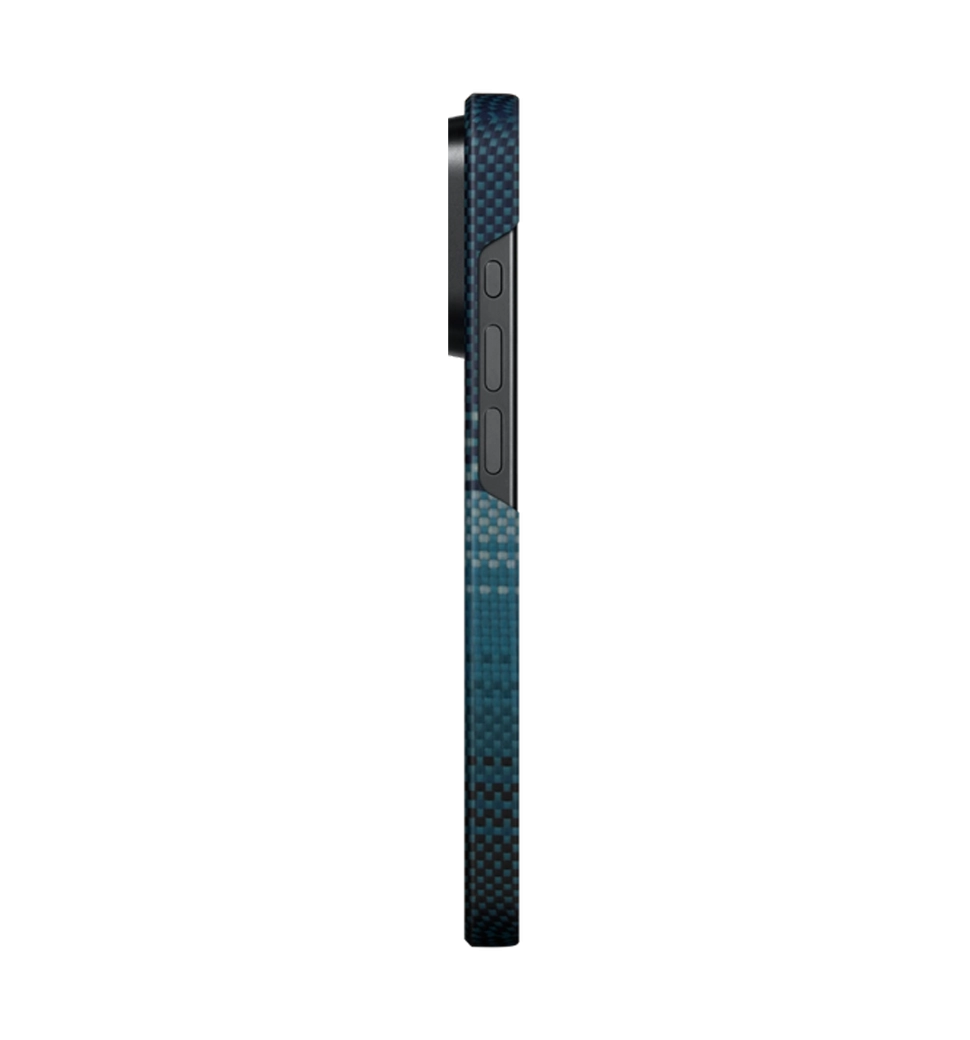 Чехол Pitaka MagEZ Case 4 Twill 1500D Black/Blue for iPhone 15 Pro (KI1508P)