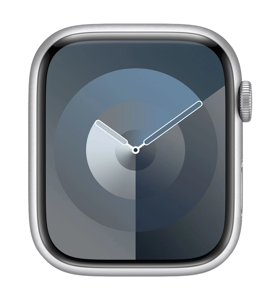 Apple Watch Series 9 41mm Silver Aluminum Case with Storm Blue Sport Band S/M (MR903)