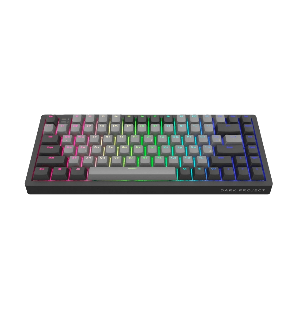 Игровая клавиатура DARK PROJECT PBT Mech. Gateron Cap Teal KD83A ENG/UA/RU (DP-KD-83A-004100-GTC)