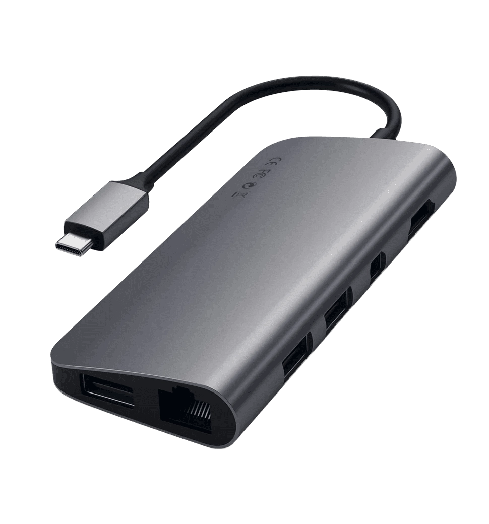 Переходник Satechi Aluminum Type-C Multimedia Adapter Space Gray (ST-TCMM8PAM)