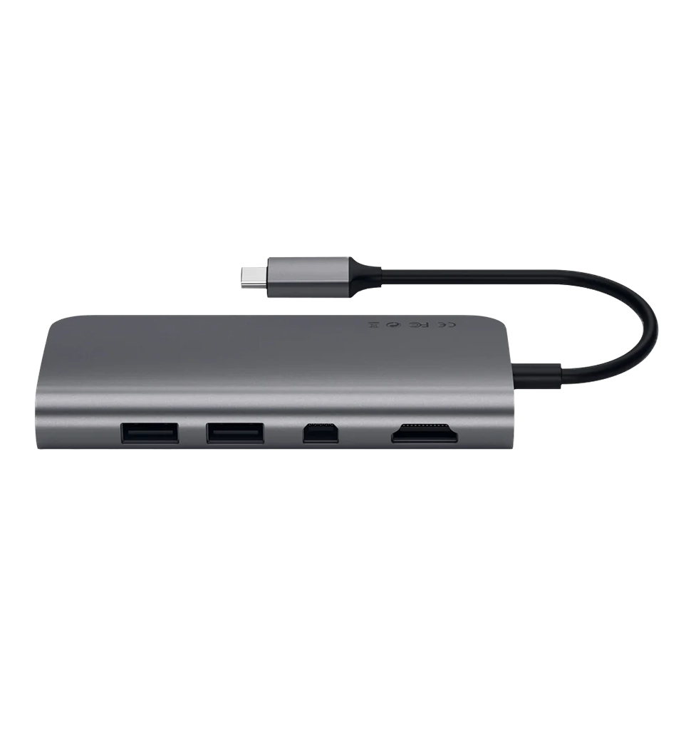 Переходник Satechi Aluminum Type-C Multimedia Adapter Space Gray (ST-TCMM8PAM)
