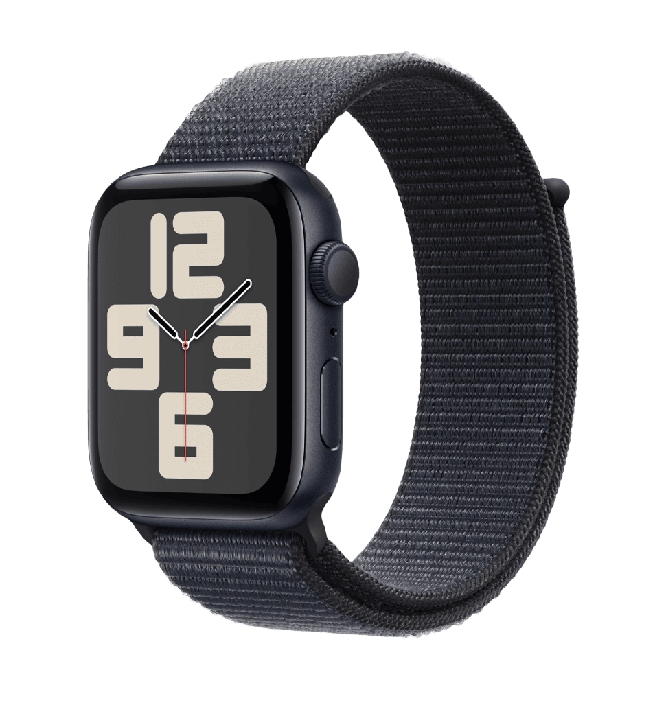 Apple Watch SE 2 2024 44mm Midnight Aluminium Case with Ink Sport Loop (MXEP3)