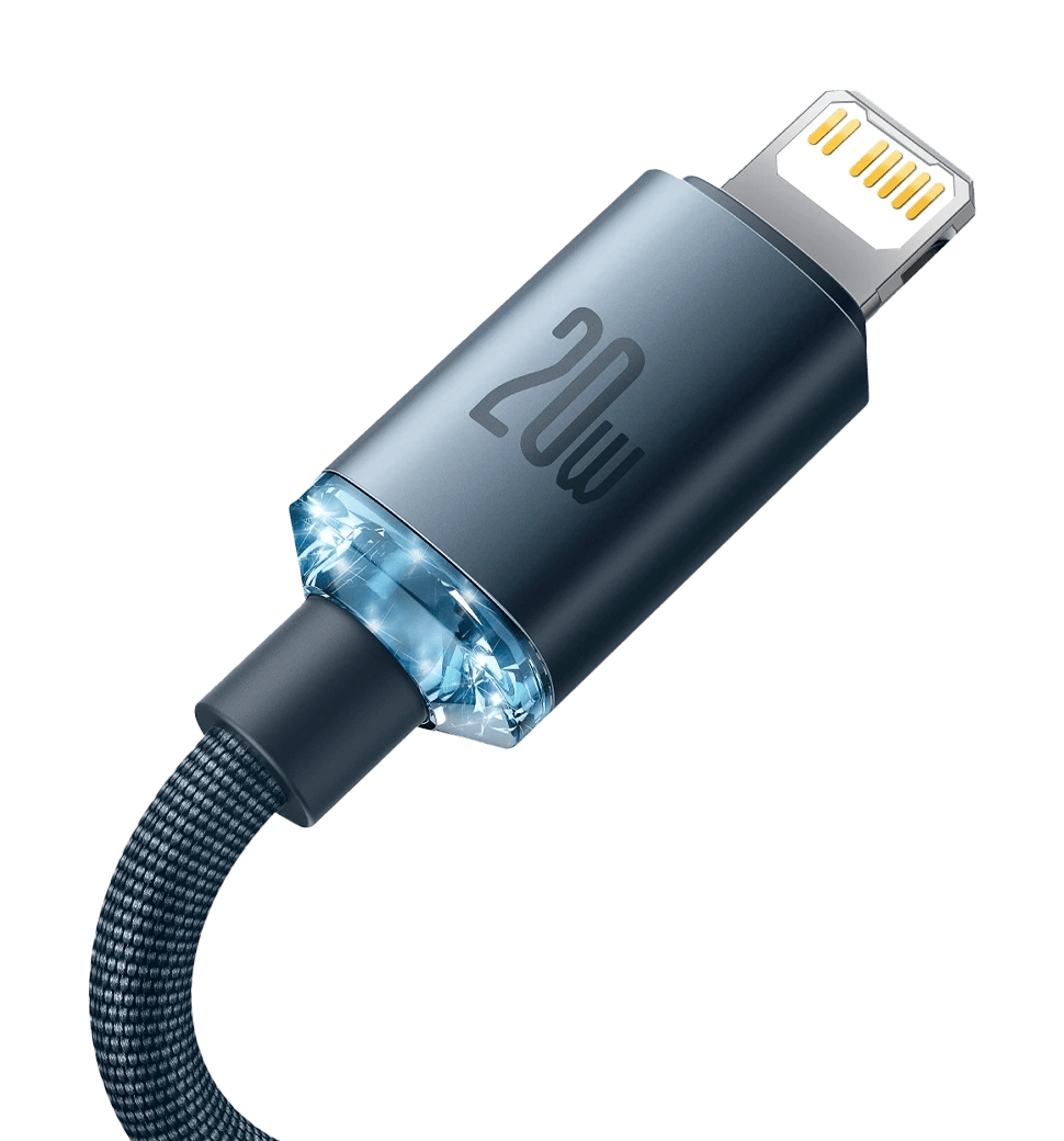 Кабель Baseus Crystal Shine Series Type-C to Lightning 20W (1.2m) (black)(CAJY000201)