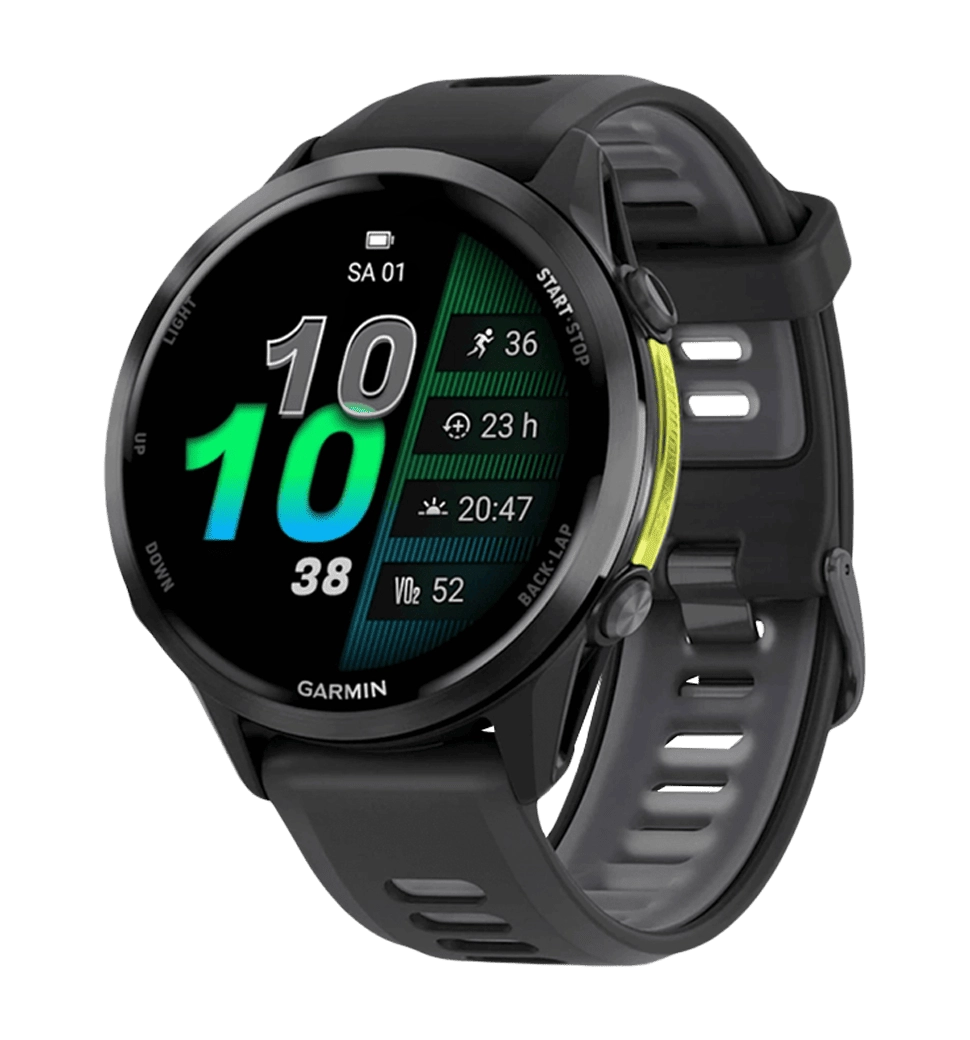 Смарт-годинник Garmin Forerunner 970 Carbon Gray DLC Titanium w. Black Case and Black/Translucent W. Band (010-02969-00/10 )