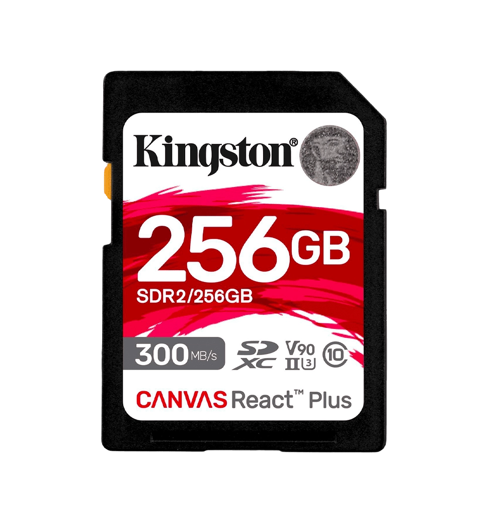 Карта памяти Kingston 256GB SDXC UHS-II Canvas React Plus 280R/150W U3 V60 (SDR2/256GB)