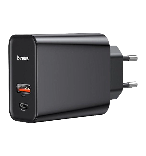 Адаптер Baseus Speed PPS QC 30W USB+Type-C Black (CCFS-C01)
