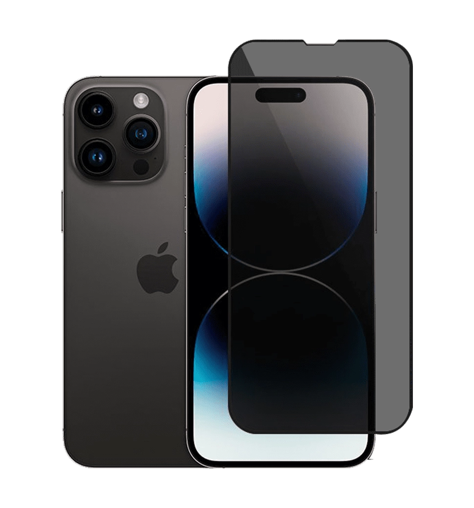 Защитное стекло Monblan для iPhone 14 Pro 2.5D Anti Peep 0.26mm (Black)