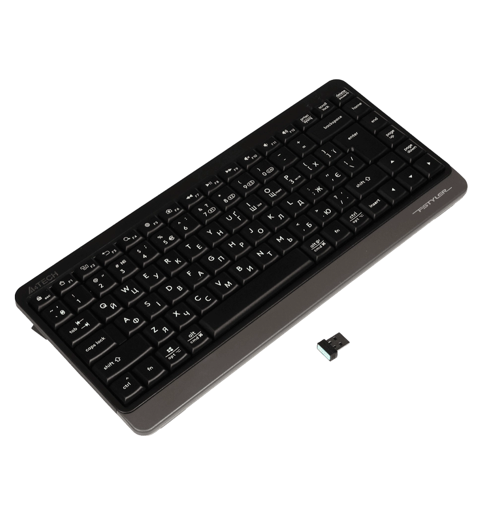 Клавиатура беспроводная A4Tech Fstyler FBK11 (Grey), USB, цвет серый
