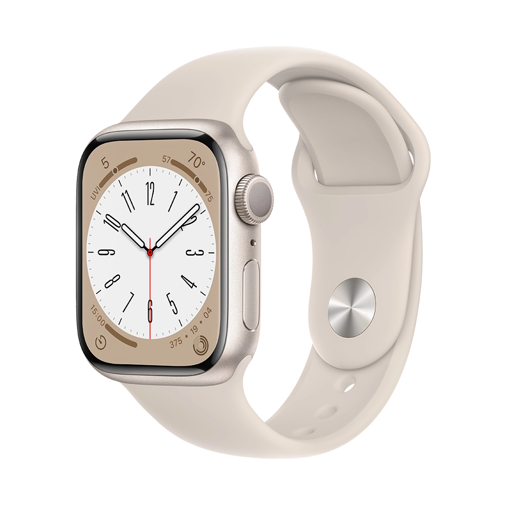 Смарт-годинник Apple Watch Series 8 41mm Starlight Aluminum Case with Sport Band (MNP63) — фото 1