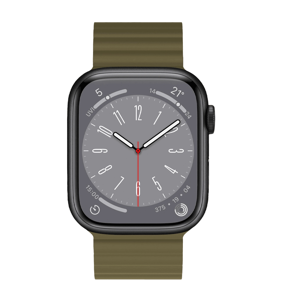 Ремешок Wiwu для Apple Watch 38/40/41mm Magnetic silicone watch band Green-Yellow