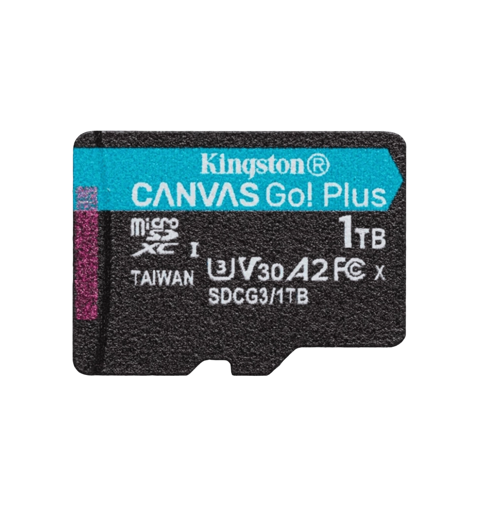 Карта пам'яті Kingston 1 TB microSDXC Canvas Go! Plus UHS-I U3 V30 A2 Class 10 + SD-adapter (SDCG3/1TB)