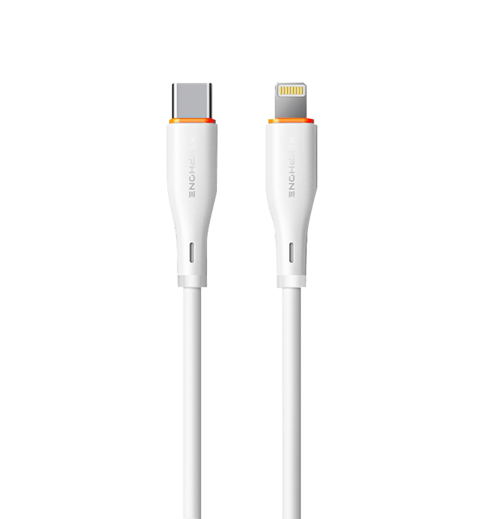 Кабель Keephone PD 27W Type-C to Lightning Liquid Silicone Cable White (DC-23015wht)