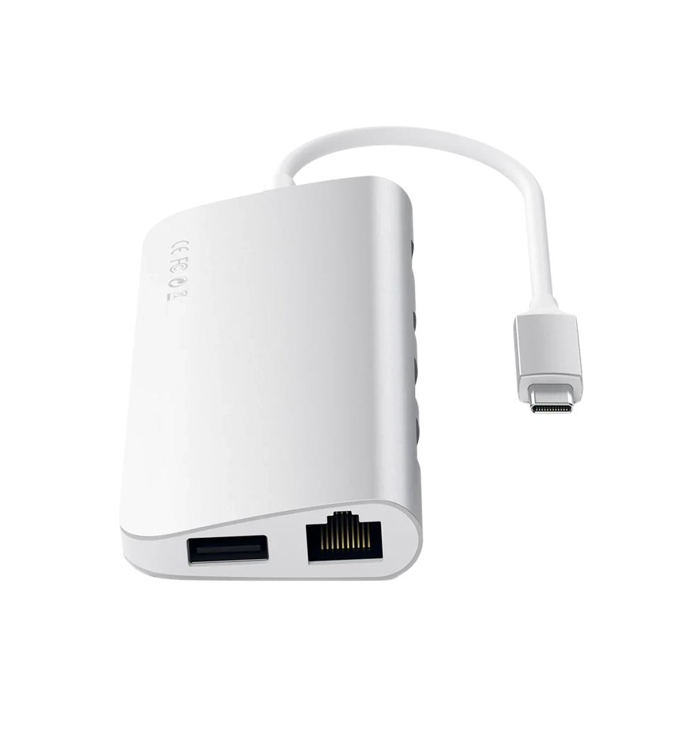 Переходник Satechi Aluminum Type-C Multimedia Adapter Silver (ST-TCMM8PAS)
