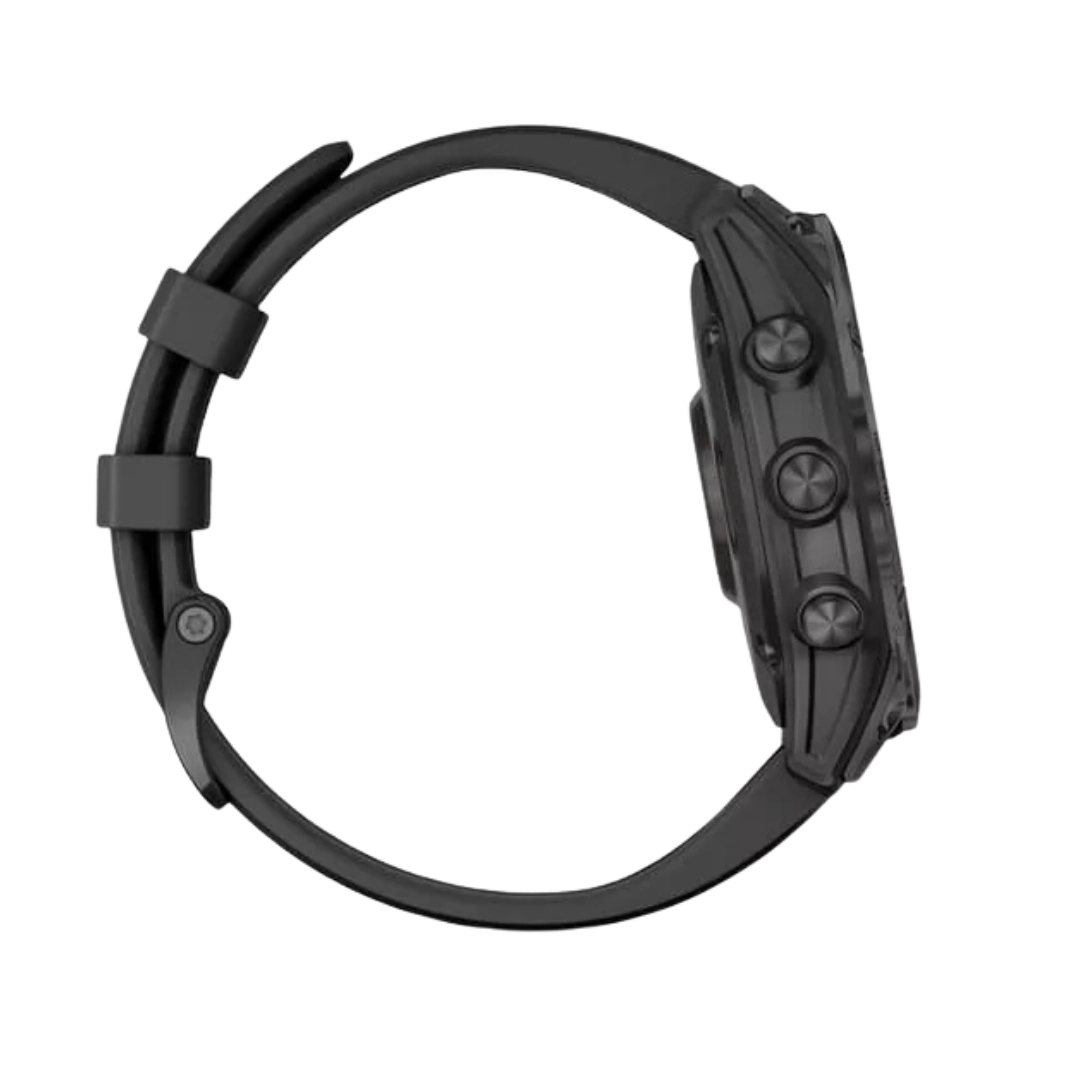 Garmin Fenix 7 Sapphire Solar Carbon Gray DLC Titanium with Black Band (010-02540-20/21)