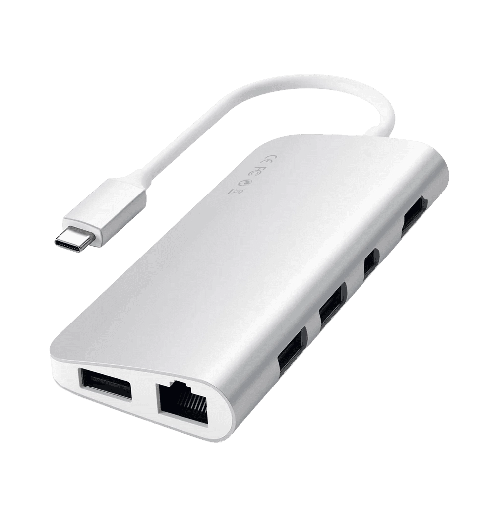Переходник Satechi Aluminum Type-C Multimedia Adapter Silver (ST-TCMM8PAS)