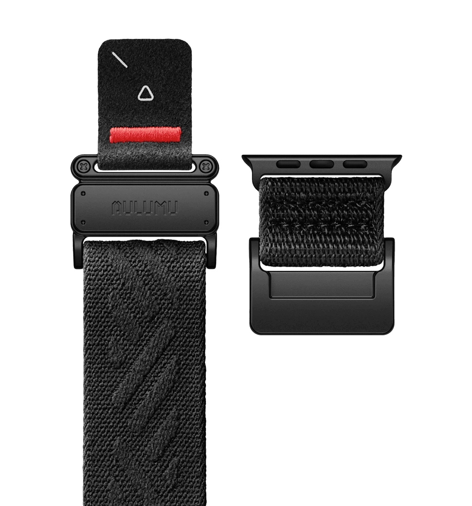 Ремінець AULUMU Titanium Mag Buckle Watch Band,Black Buckle - Black carbon+black C03-TI-B