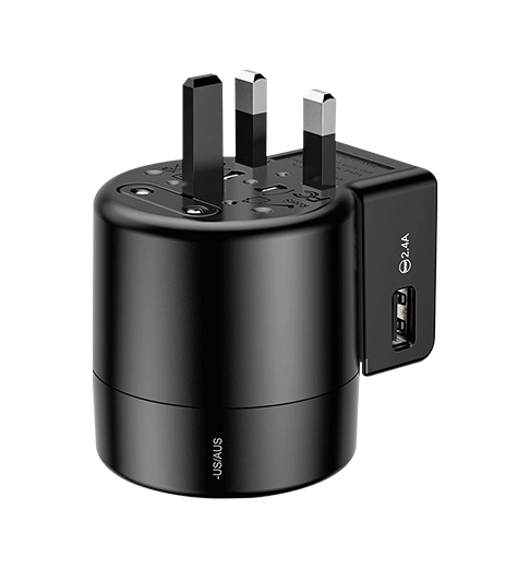 Адаптер Baseus Rotation Type Universal Charger Black (ACCHZ-01)
