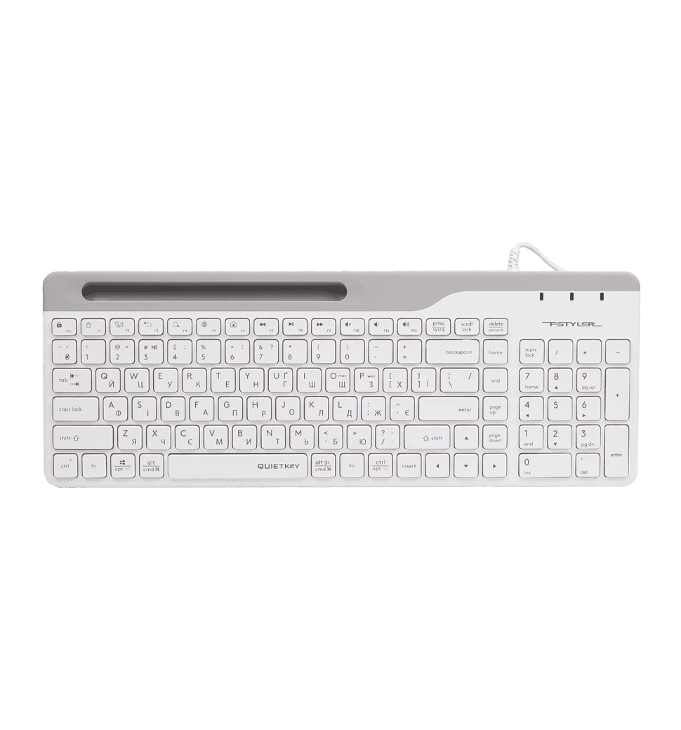 Клавіатура A4Tech Fstyler FK25 (White), USB, колір білий
