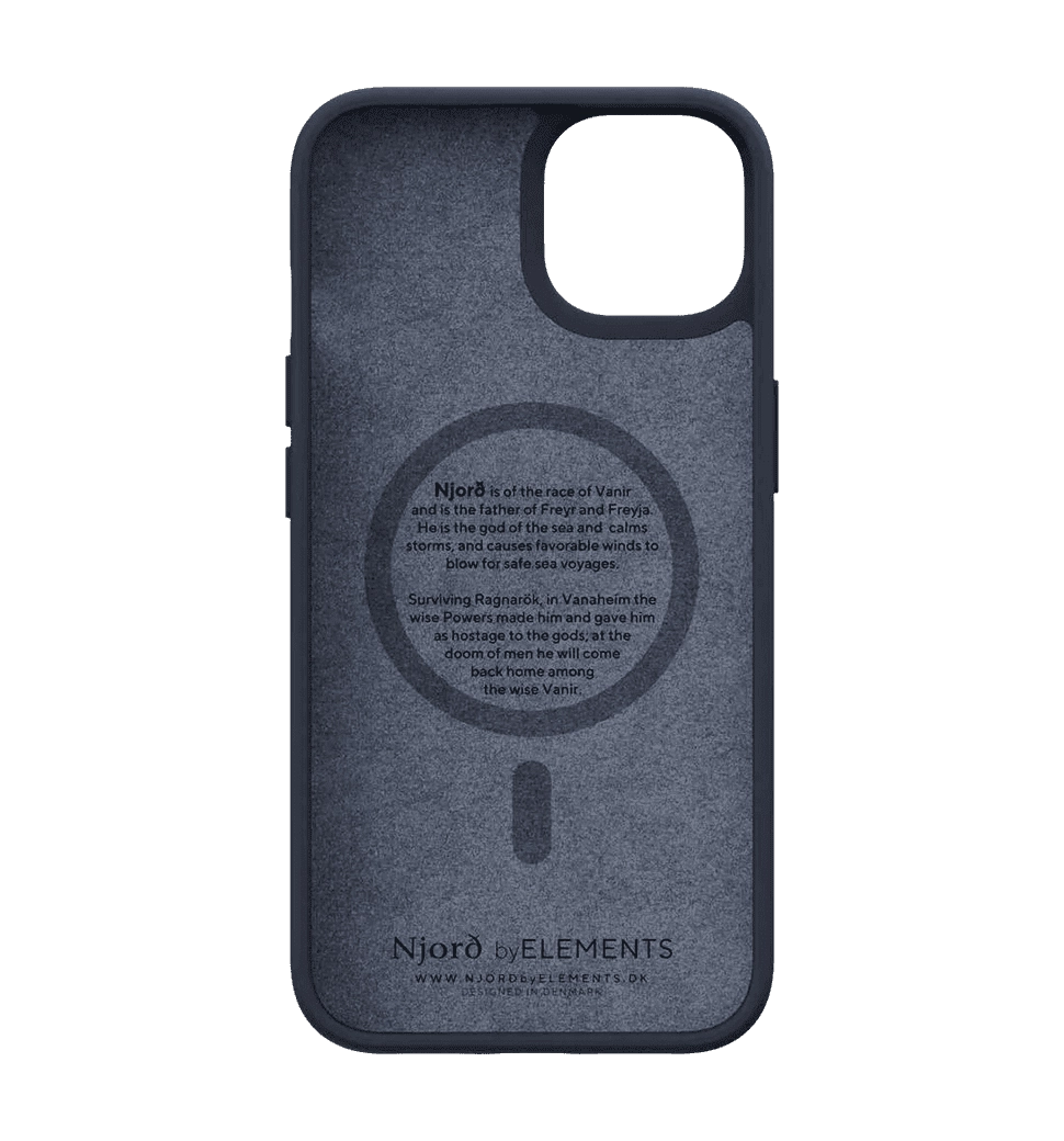 Чохол Njord Salmon Leather MagSafe Case Black for iPhone 14 (NA41SL00)