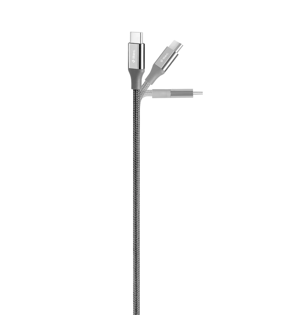 Кабель Ttec Alumi Cable 100W Type-С- Type-С 1,5м Space Gray (2DK53UG)