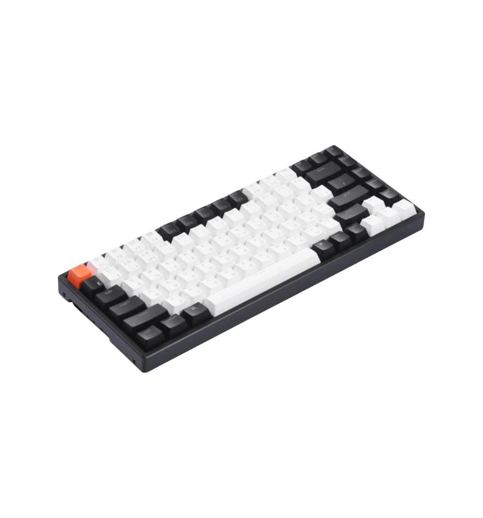 Клавиатура механическая Keychron K2 84Key, Gateron G pro Blue, BT/USB-A, EN/UKR, White Led, черный