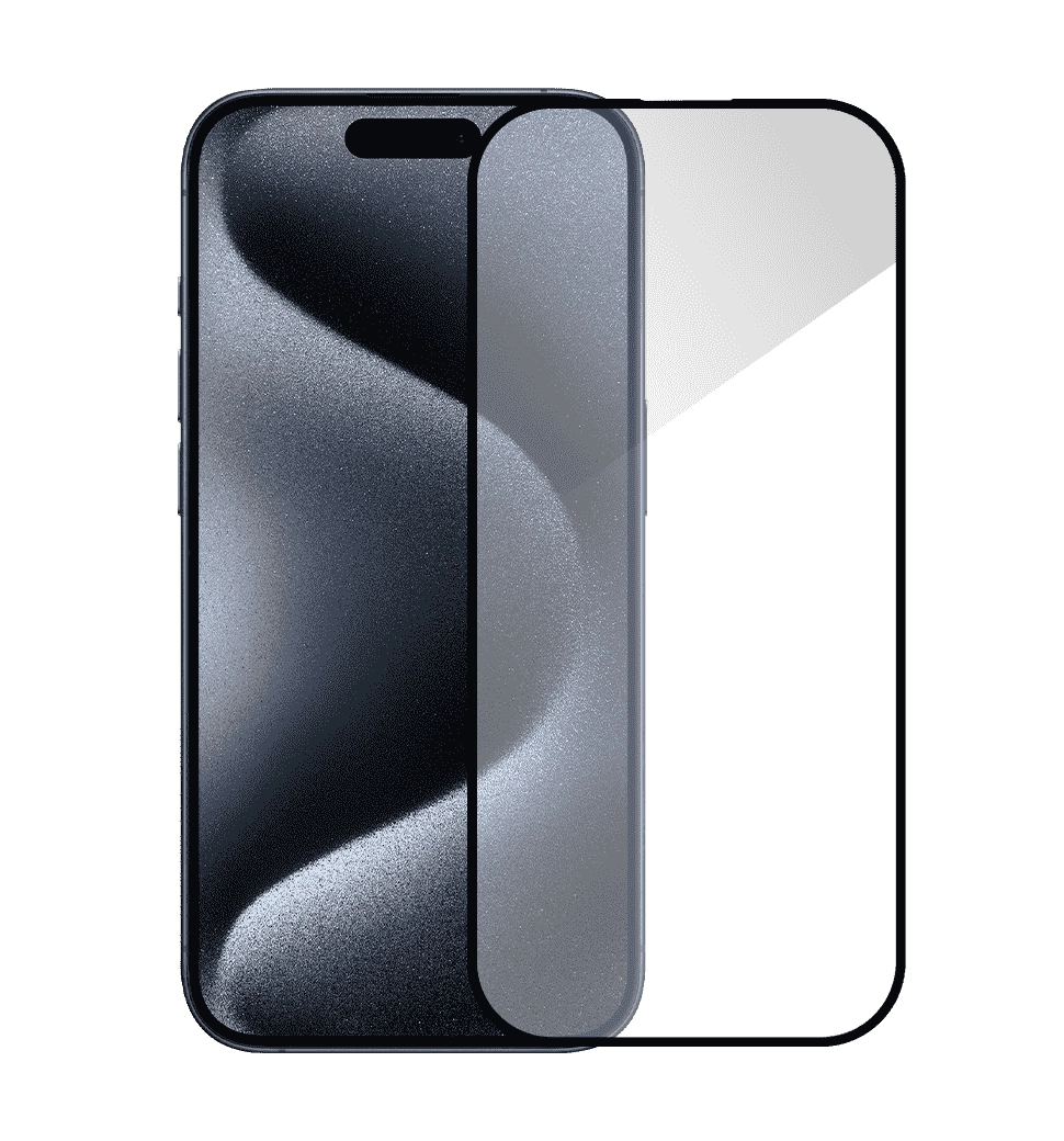 Защитное стекло Achilles iPhone 15 Pro black