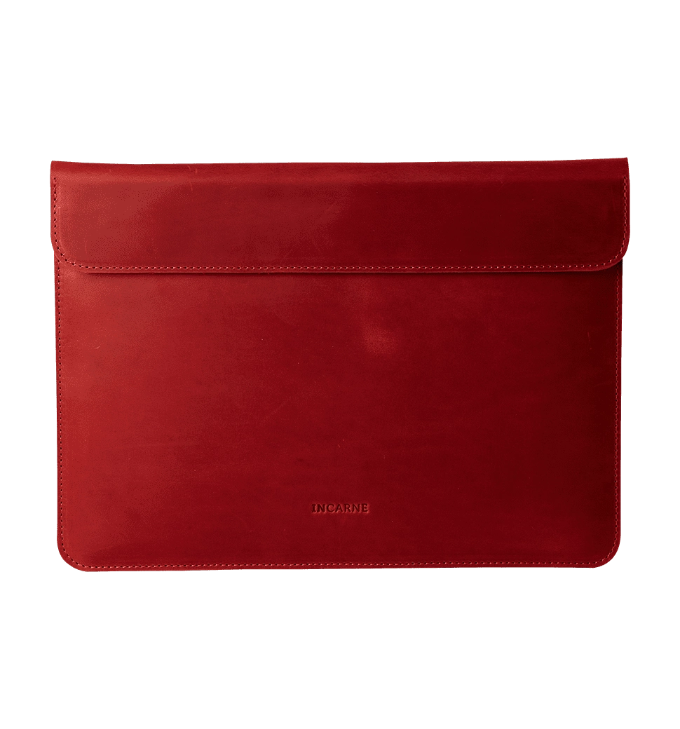 Шкіряний чохол INCARNE Klouz MacBook Pro 16" 2019-2023 червоний