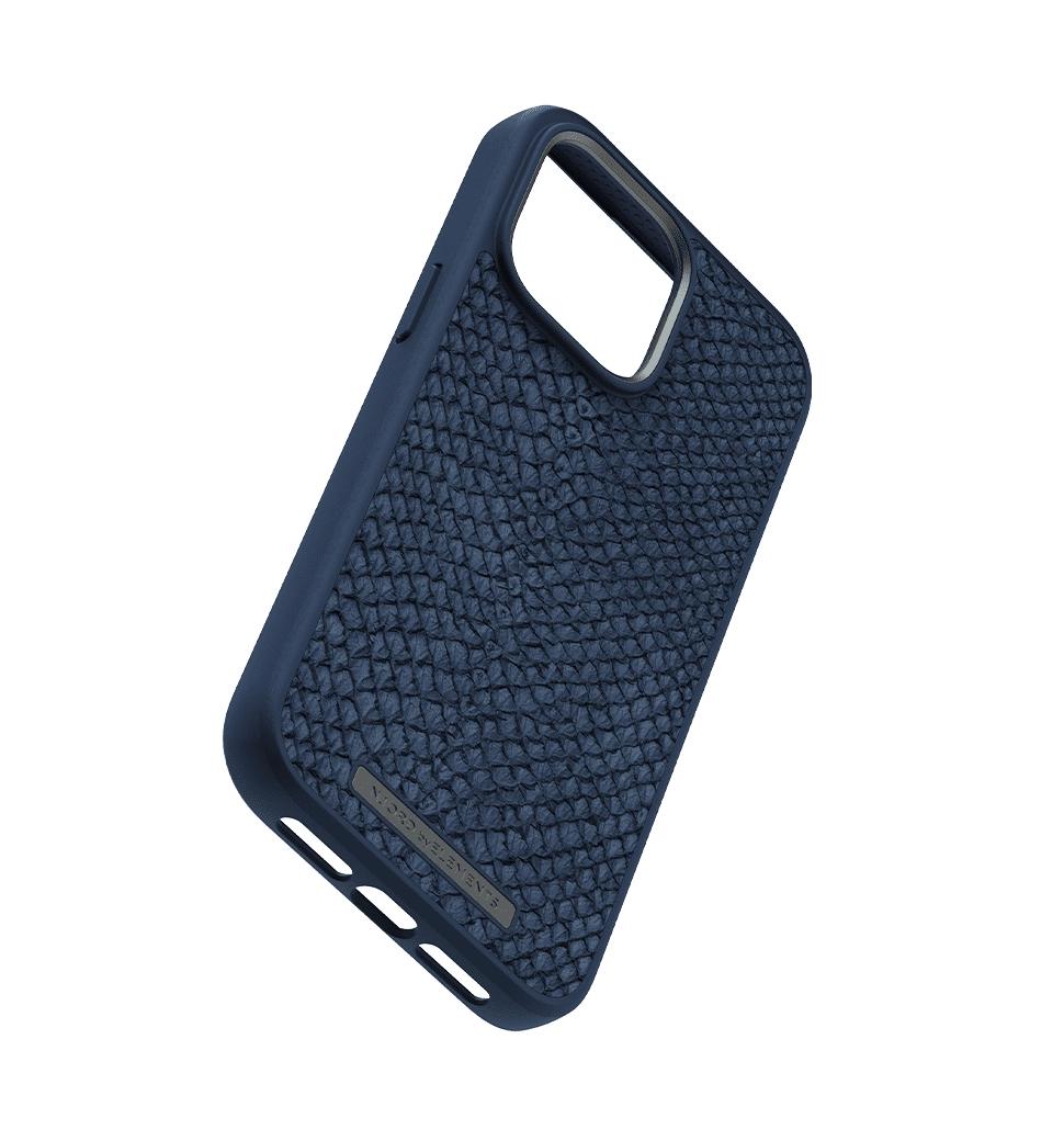 Чохол Njord Salmon Leather MagSafe Case Blue for iPhone 14 Pro (NA43SL01)