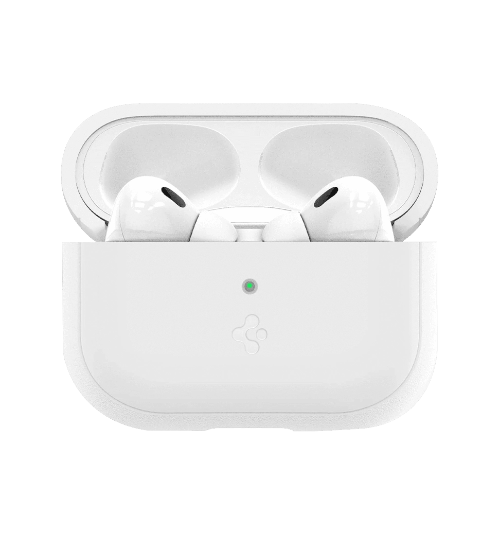 Чохол Spigen для AirPods Pro (Gen 2, 2022), Silicone Fit, White+Strap Gray(ACS05811)