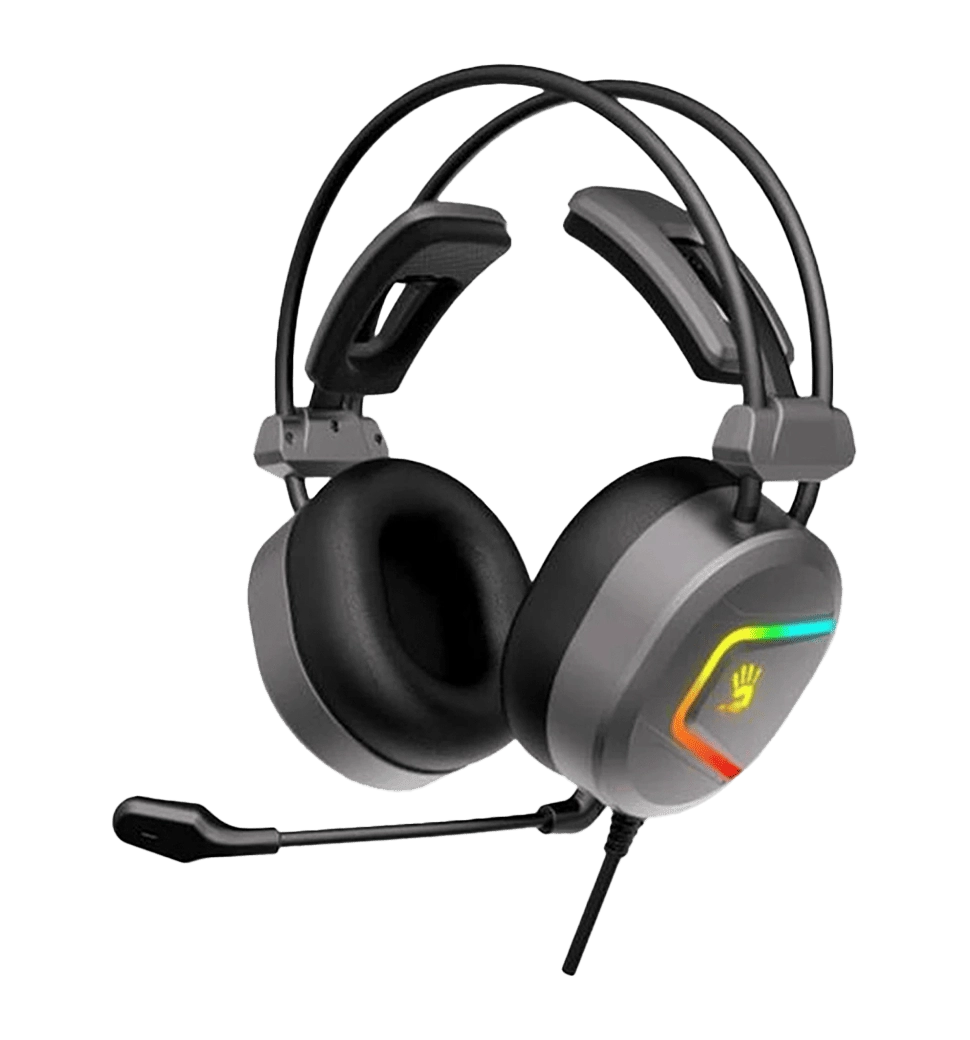 Гарнітура ігрова Bloody MC750 Bloody з підсвічуванням, USB, колір сірий