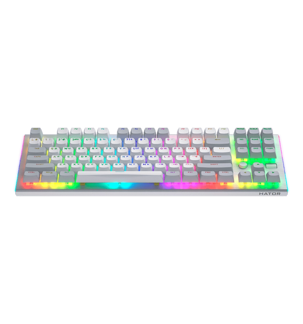 Клавіатура механічна HATOR Gravity TKL orange (HTK561UA) white