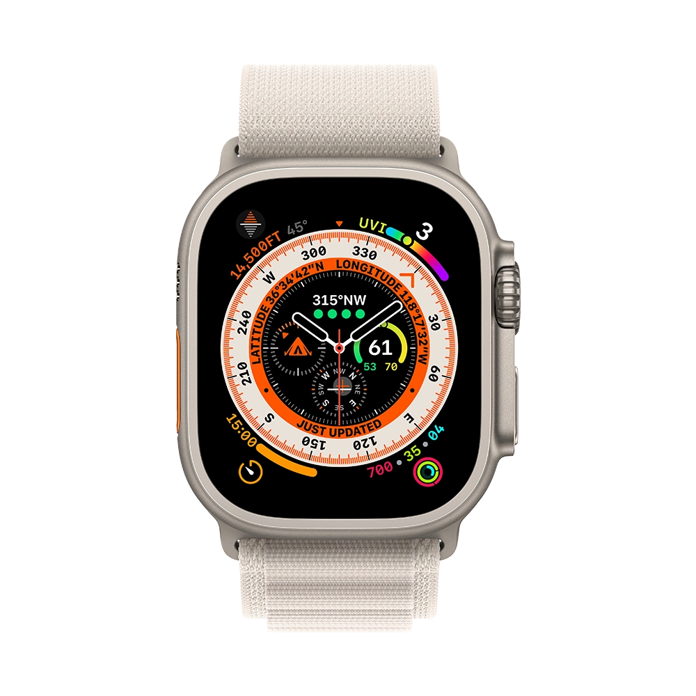 Apple Watch 49mm Ultra Titanium Starlight Alpine Loop - Large (MQFT3) БУ
